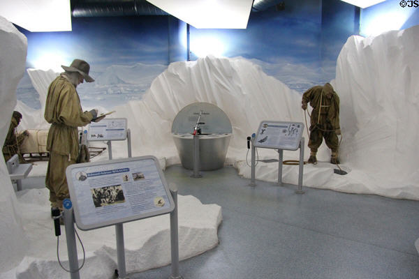 Antarctic expedition scenes display at RRS Discovery Museum. Dundee, Scotland.