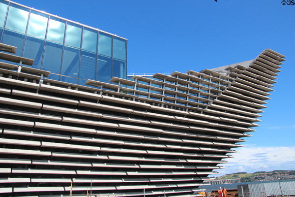 Facade detail of V&A Museum of Design. Dundee, Scotland.