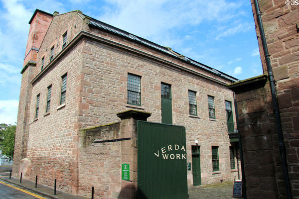 Entrance gates to Verdant Works Jute Museum. Dundee, Scotland.