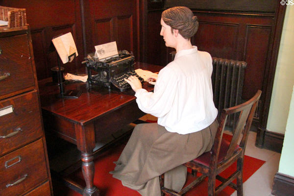 Mill works office typewriter at Verdant Works Museum. Dundee, Scotland.