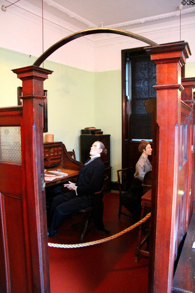Office partitions at Verdant Works Museum. Dundee, Scotland.