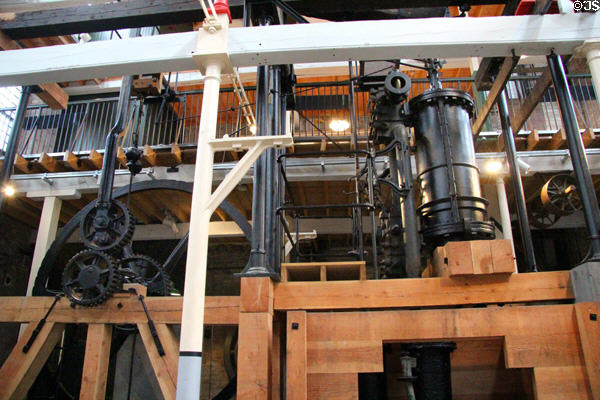 Boulton & Watt steam engine (1801-2) at Verdant Works Museum. Dundee, Scotland.