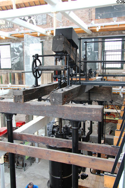 Boulton & Watt steam engine (1801-2) at Verdant Works Museum. Dundee, Scotland.