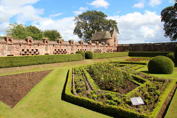 Edzell Castle garden with summerhouse (1604) run as a museum by Historic Scotland (HES). Brechin, Scotland.