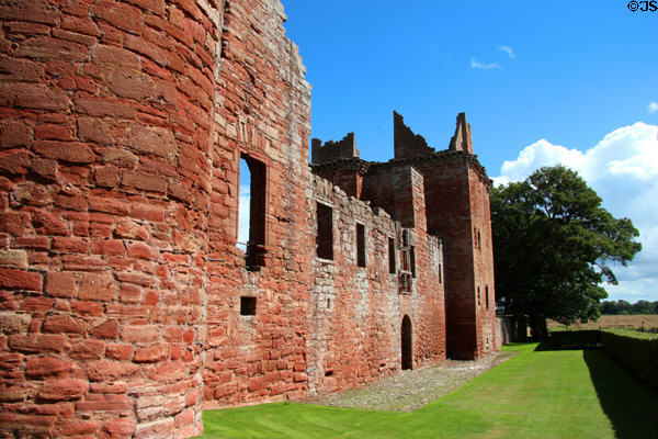 North range & tower house at Edzell Castle. Brechin, Scotland.