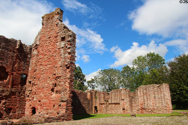 Unfinished north range at Edzell Castle. Brechin, Scotland.