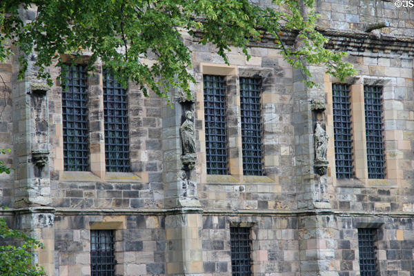Carvings on facade of Falkland Palace. Falkland, Scotland.