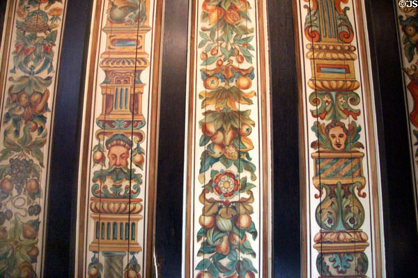 Painted ceiling at Falkland Palace. Falkland, Scotland.