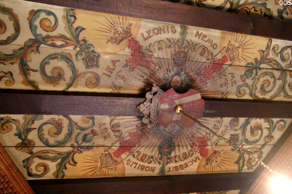 Painted ceiling at Falkland Palace. Falkland, Scotland.