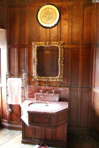 Edwardian bathroom at Falkland Palace. Falkland, Scotland.