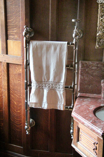 Heated towel rack at Falkland Palace. Falkland, Scotland.