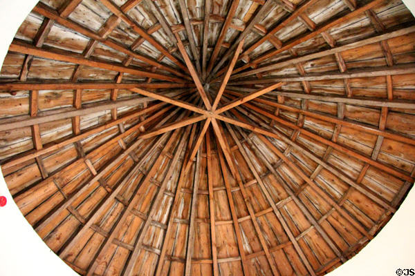 Roof atop spiral staircase at Falkland Palace. Falkland, Scotland.