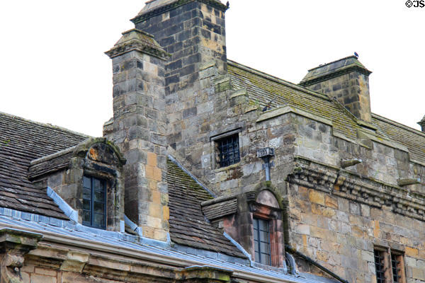Roofline at Falkland Palace. Falkland, Scotland.