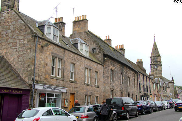 Heritage buildings along High Street. Falkland, Scotland.