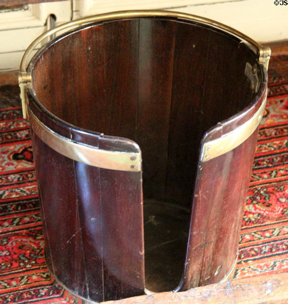 Bucket for carrying dinner plates at Kellie Castle. Pittenweem, Scotland.