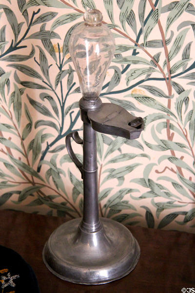 Oil lamp at Kellie Castle. Pittenweem, Scotland.