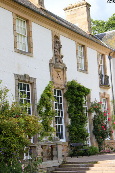 Facade detail of Hill of Tarvit Mansion. Cupar, Scotland.