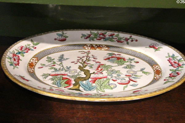 Dinner plate at Hill of Tarvit Mansion. Cupar, Scotland.