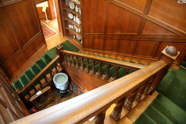 Staircase at Hill of Tarvit Mansion. Cupar, Scotland.