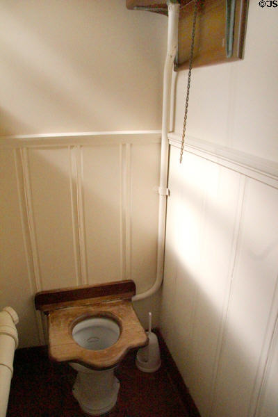 Antique pull chain toilet at Hill of Tarvit Mansion. Cupar, Scotland.