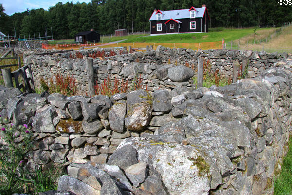 Shepherd's Fank (stone sheep pen) at Highland Folk Museum. Newtonmore, Scotland.