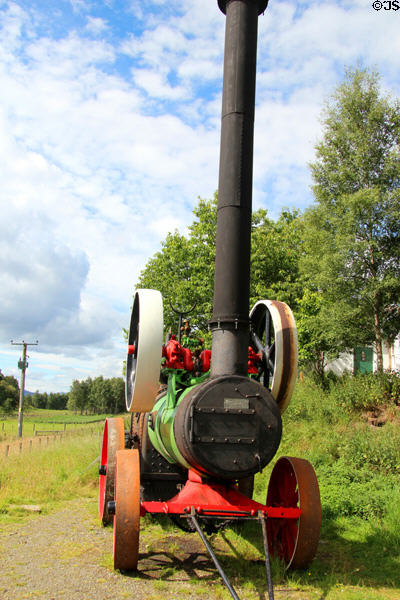 Steam engine at Highland Folk Museum. Newtonmore, Scotland.