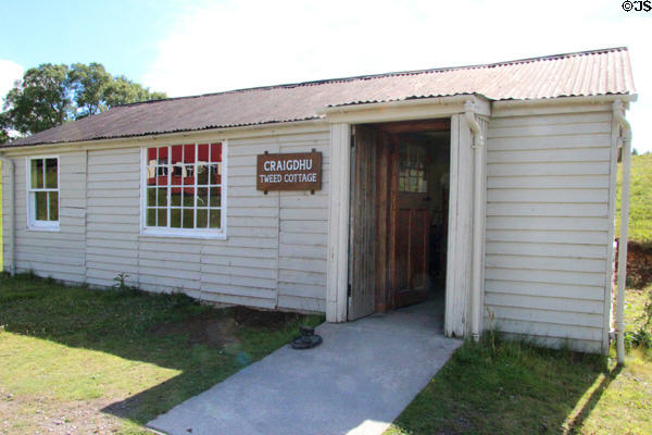 Craigdhu tweed weaving cottage at Highland Folk Museum. Newtonmore, Scotland.