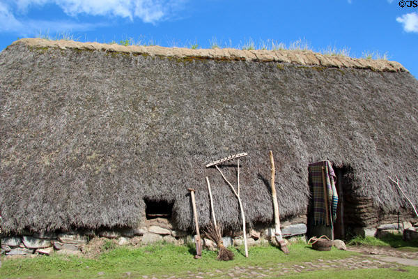 Stockman's House in Scottish Township at Highland Folk Museum. Newtonmore, Scotland.