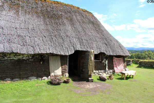 Weaver's House in Scottish Township at Highland Folk Museum. Newtonmore, Scotland.