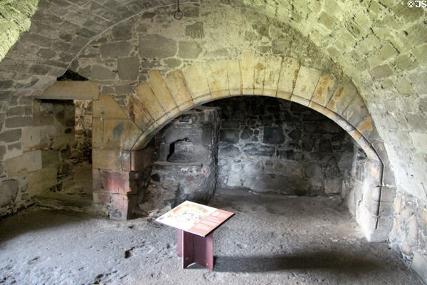 Kitchen chimney at Elcho Castle. Perth, Scotland.