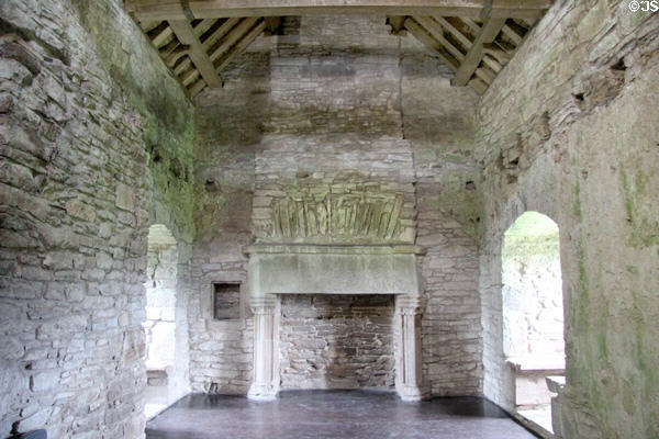 Fireplace at Huntingtower Castle. Perth, Scotland.