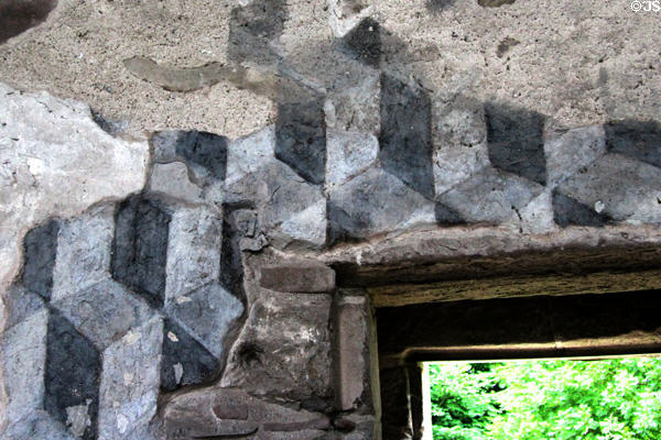 Wall painting at Huntingtower Castle. Perth, Scotland.