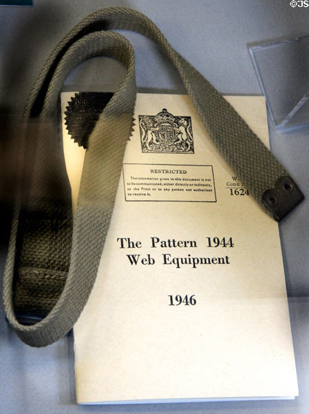 Sample of WWII webbing for belts produced at Stanley Mills. Stanley, Scotland.
