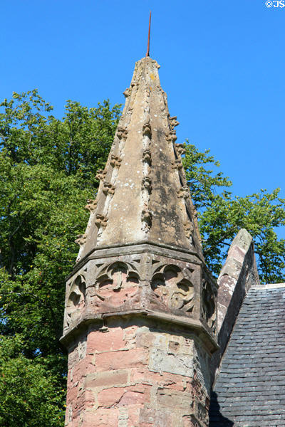 Octagonal tower on Chapel at Scone Palace. Perth, Scotland.