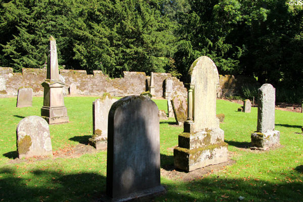 Ancient burial ground at Scone Palace. Perth, Scotland.