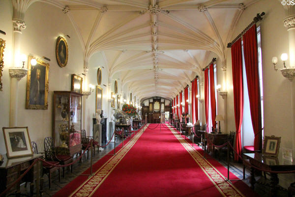 Long gallery at Scone Palace. Perth, Scotland.