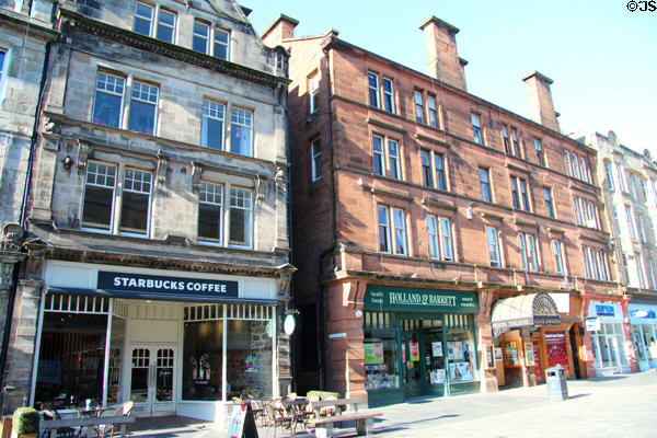 Perth High Street streetscape. Perth, Scotland.