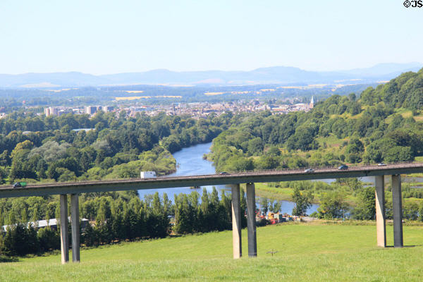 View of Perth over River Tay. Perth, Scotland.