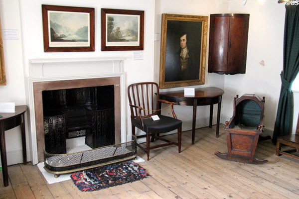 Parlor at Robert Burns House. Dumfries, Scotland.
