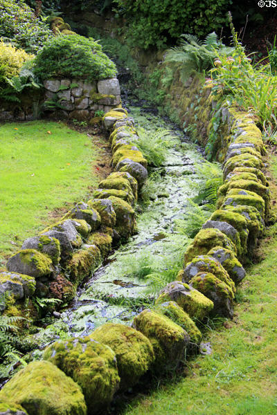 Mill race at New Abbey Corn Mill. New Abbey, Scotland.