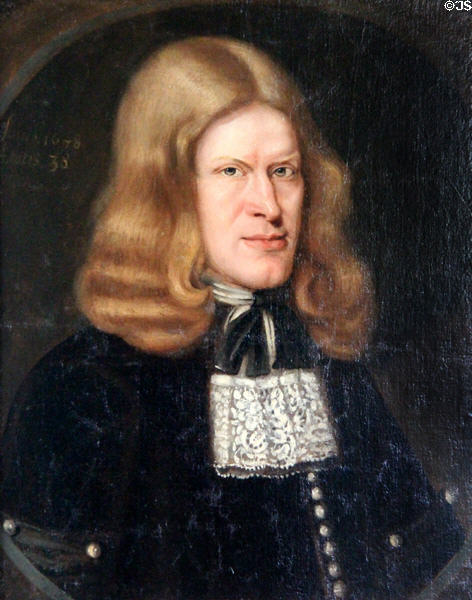Sir John Forbes, 2nd Baronet of Craigievar (1636-1703) portrait (1678) by British School at Craigievar Castle. Alford, Scotland.