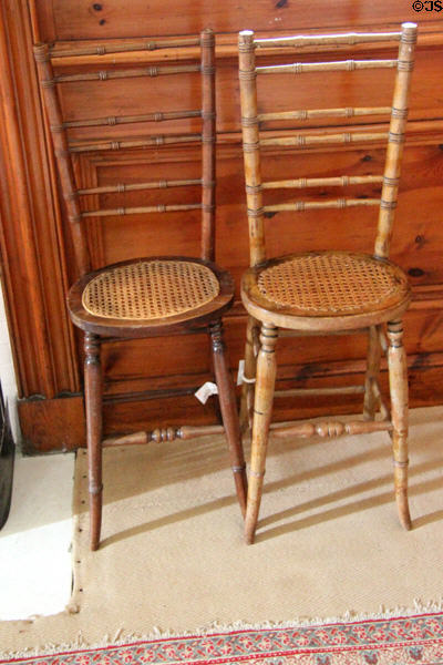 Correction chairs in Nursery for instilling discipline in bairns at Craigievar Castle. Alford, Scotland.
