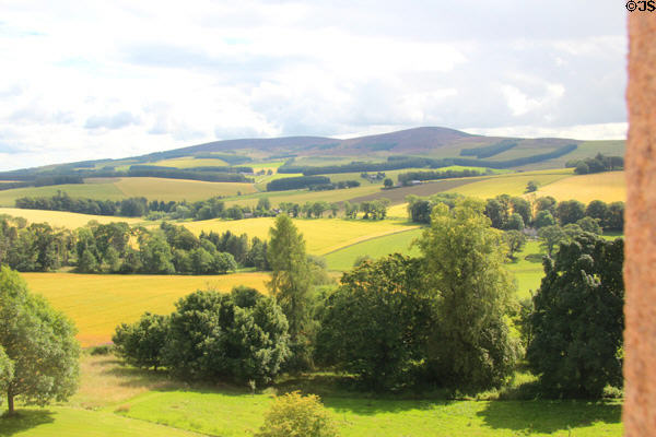 View from upper floors of Craigievar Castle. Alford, Scotland.