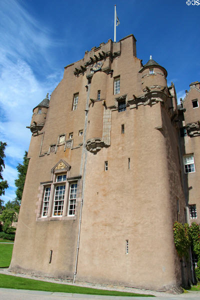 Facade details at Crathes Castle. Crathes, Scotland.