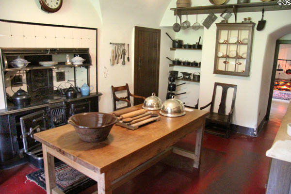Kitchen at Crathes Castle. Crathes, Scotland.