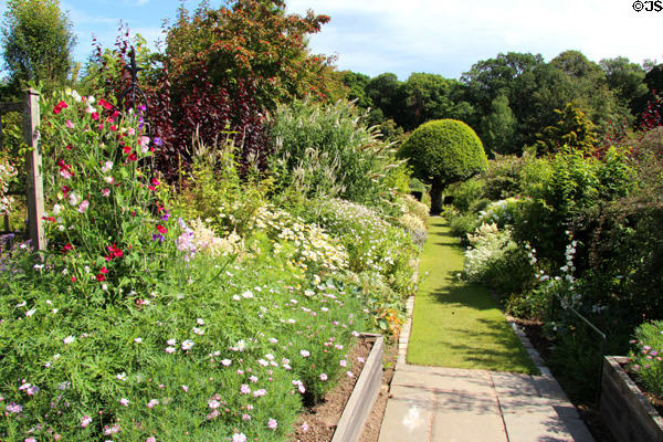 Garden at Crathes Castle. Crathes, Scotland.