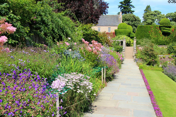 Garden at Crathes Castle. Crathes, Scotland.
