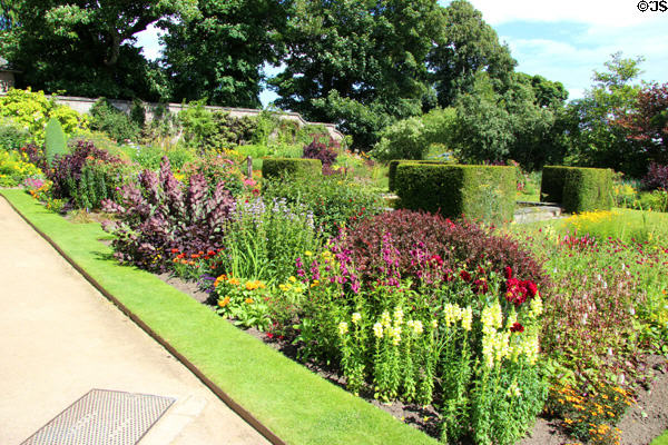 Garden at Crathes Castle. Crathes, Scotland.