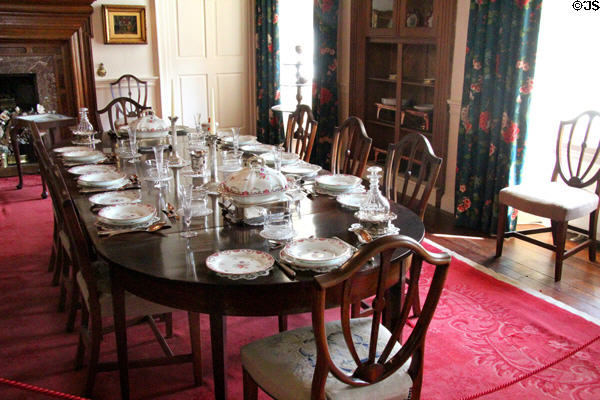 Dining room at Drum Castle. Drumoak, Scotland.