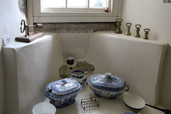 Serving dishes under sugar snips at Castle Fraser. Aberdeenshire, Scotland.